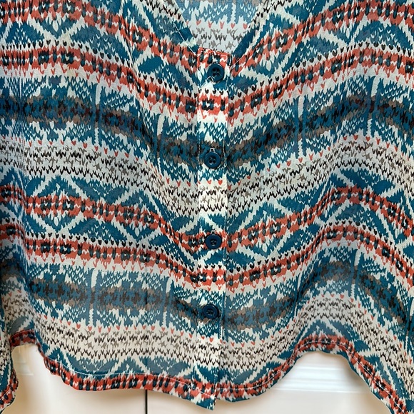 NWOT LF Millau Sheer Printed Top - Picture 3 of 7